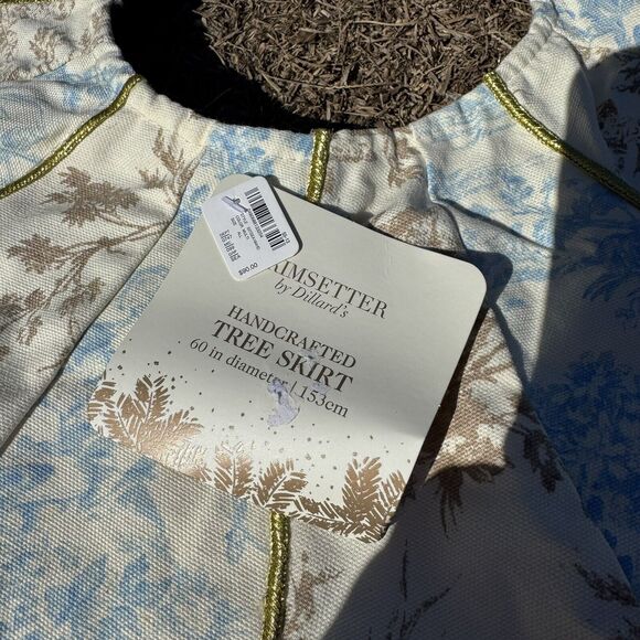 Trimsetter By Dillard’s Nautical Navy Ocean Christmas Tree Skirt 60” NWT - Picture 6 of 6